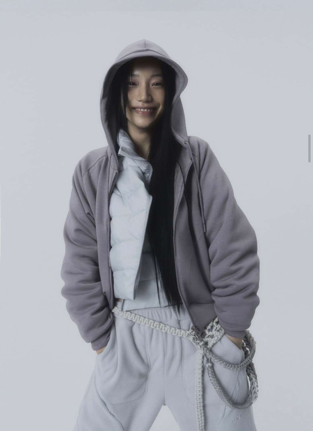 오호스 리버시블 후드집업 cocoa 상품이미지3