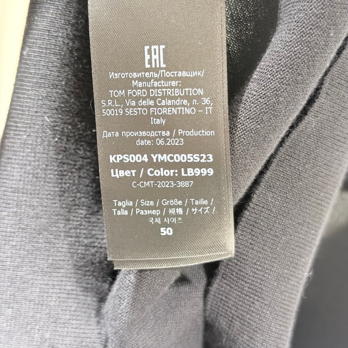 (A+/50) / 톰포드 코튼 폴로 카라 반팔 티셔츠 블랙 상품이미지6