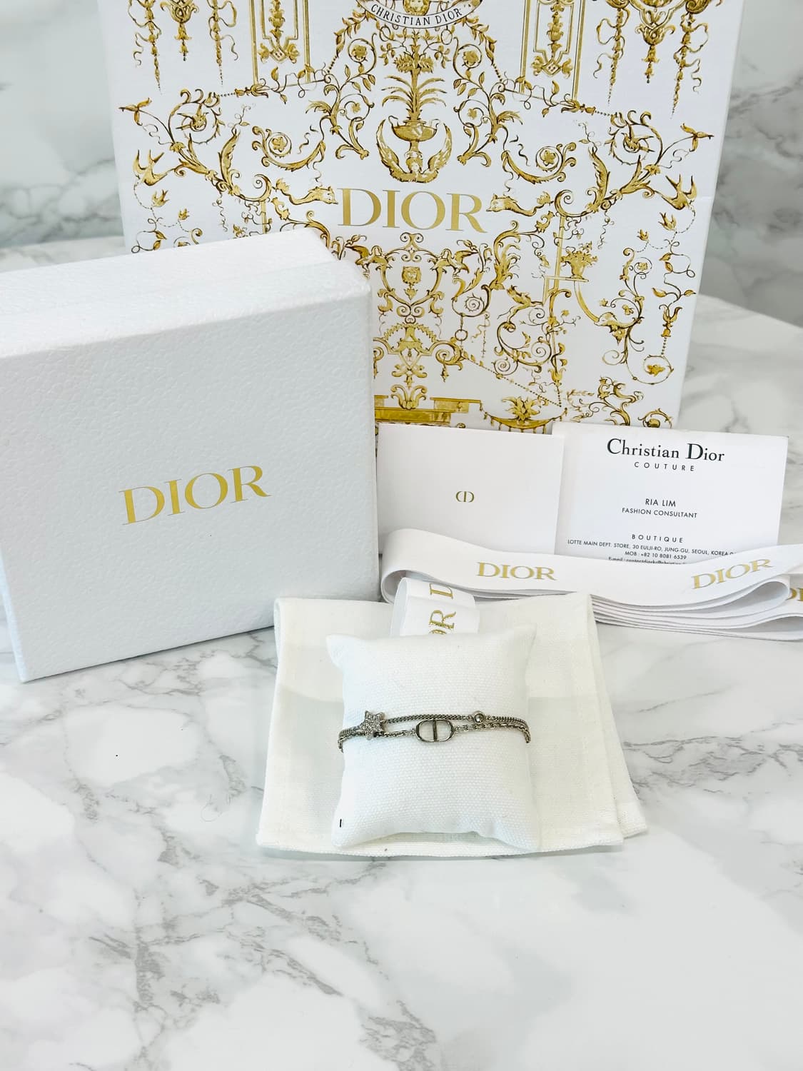 디올 쁘띠 더블 크리스탈 팔찌 상품이미지1