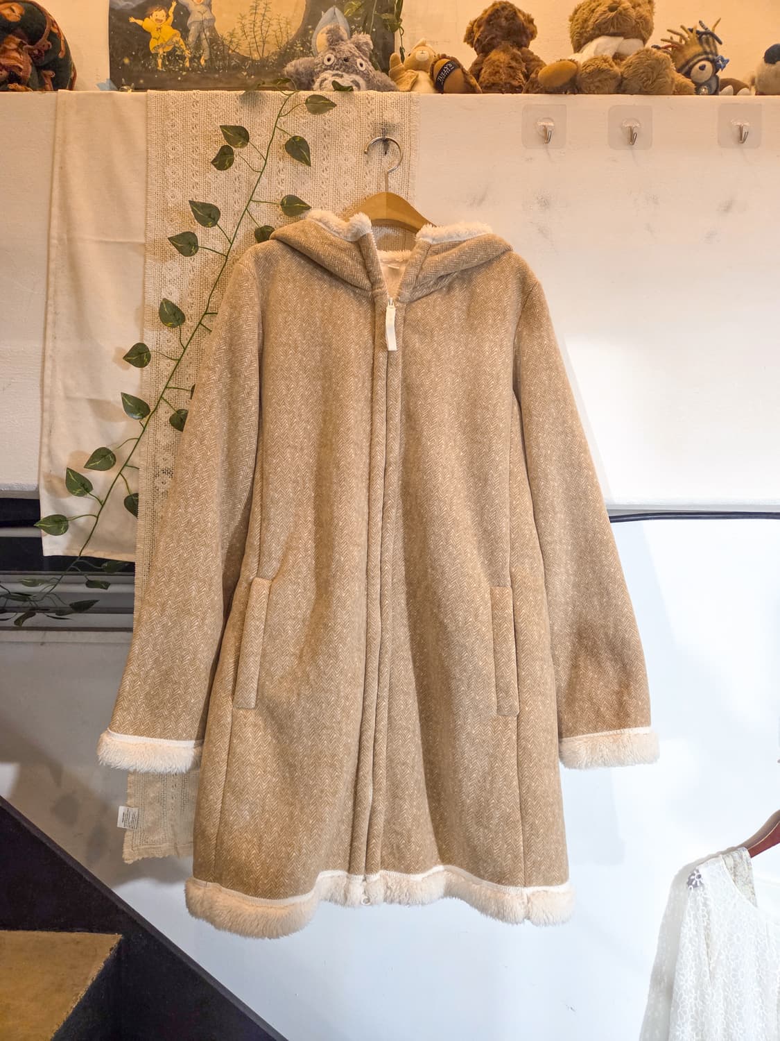 롱 후드 무스탕 상품이미지1