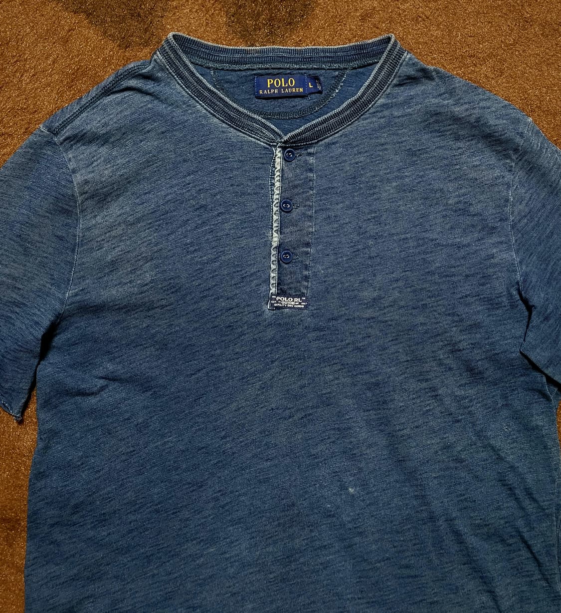 (작은스팟존재)폴로 랄프로렌 남성용 딥블루 반팔티(L) 상품이미지3
