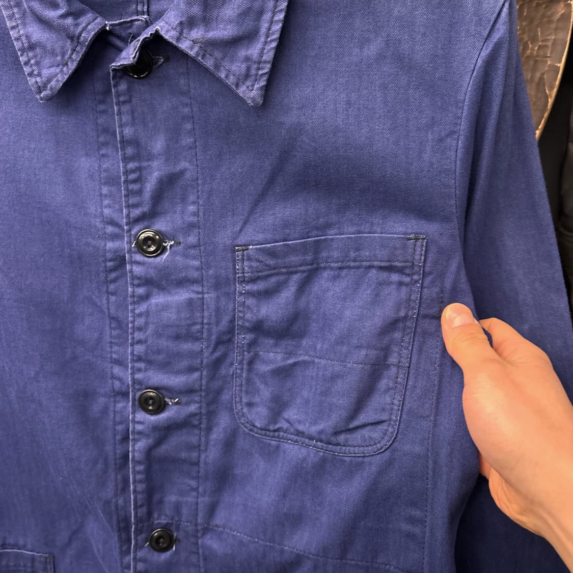 60~80s 피오니어 오리지널 프렌치워크자켓 헤링본 트윌 N803 상품이미지5