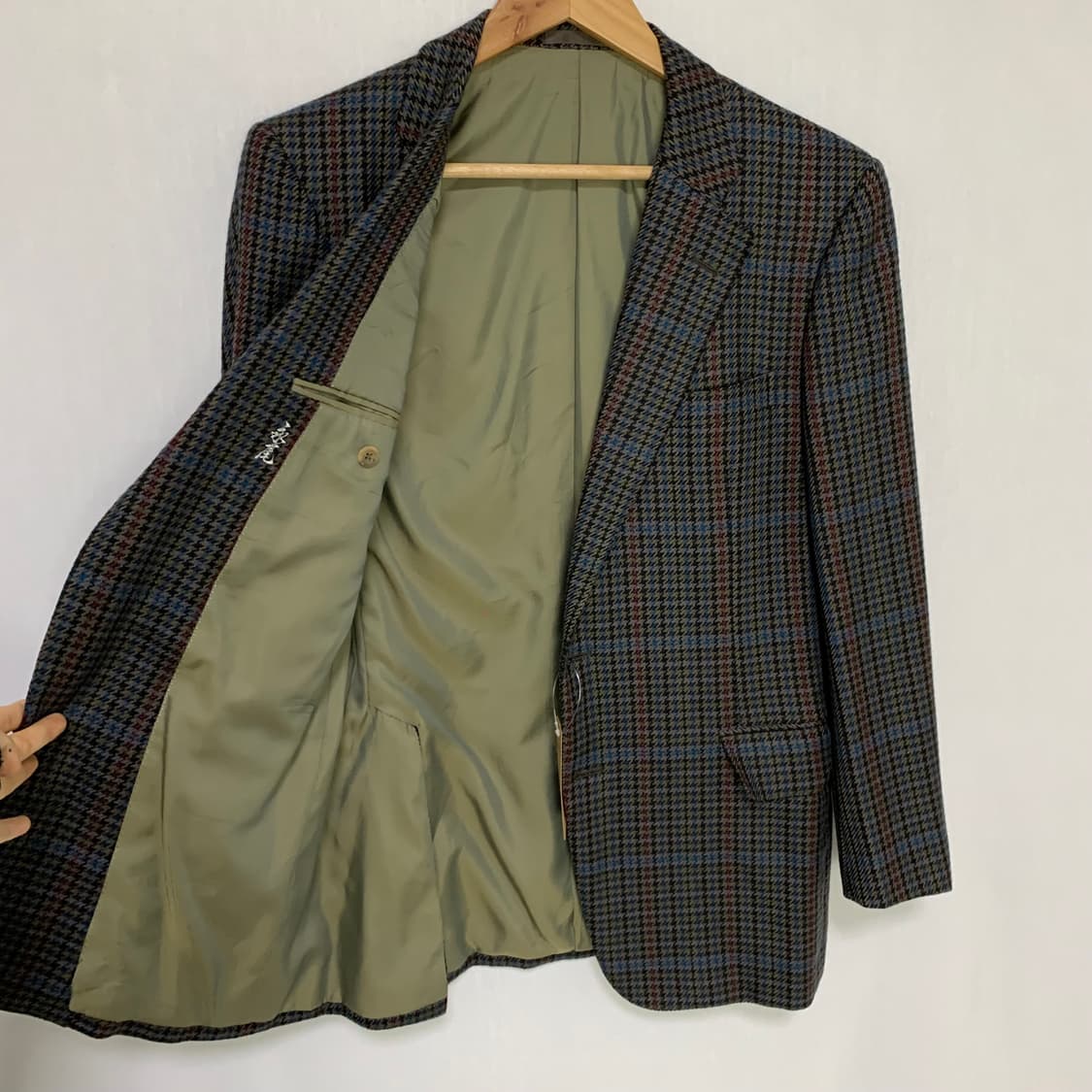 버버리 빈티지 체크무늬 울 블레이저 자켓 상품이미지7