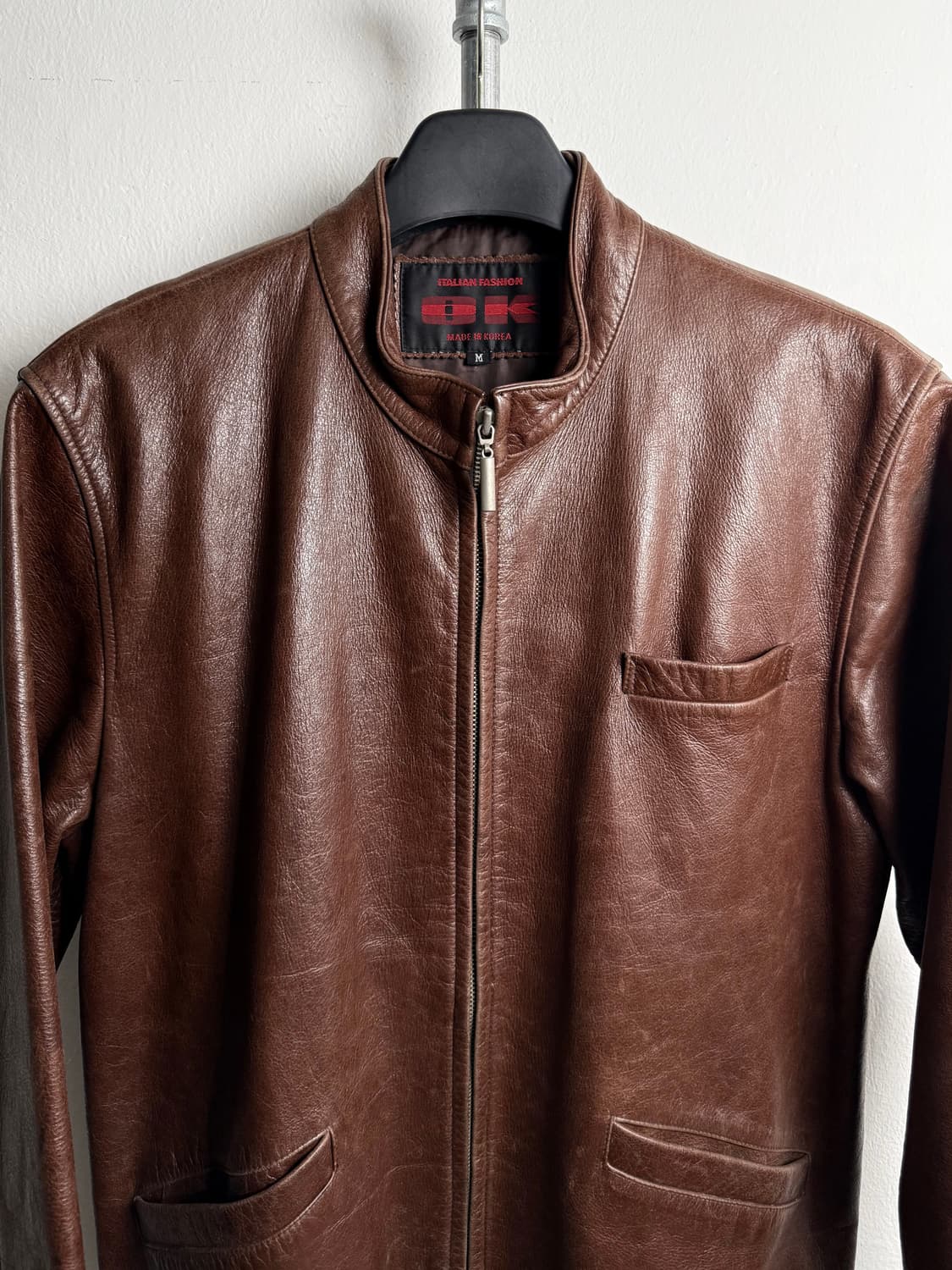 Vintage Cowhide Leather Zip Up Jacket 상품이미지2