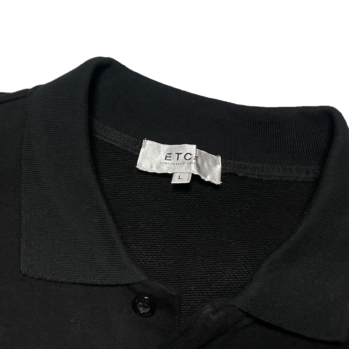 ETCE 블랙 카라넥 맨투맨 티셔츠 상품이미지5