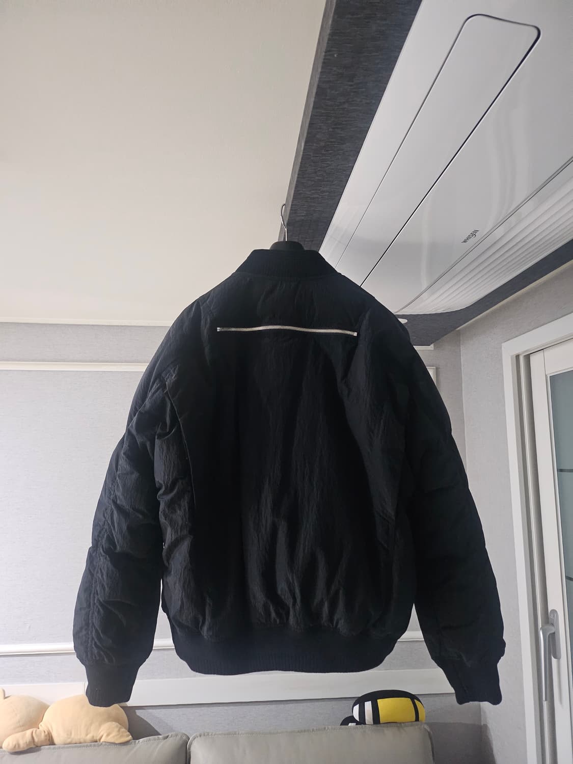 [거의 새것] 시스템옴므 크링클 구스다운 블루종 점퍼 자켓 100 상품이미지5