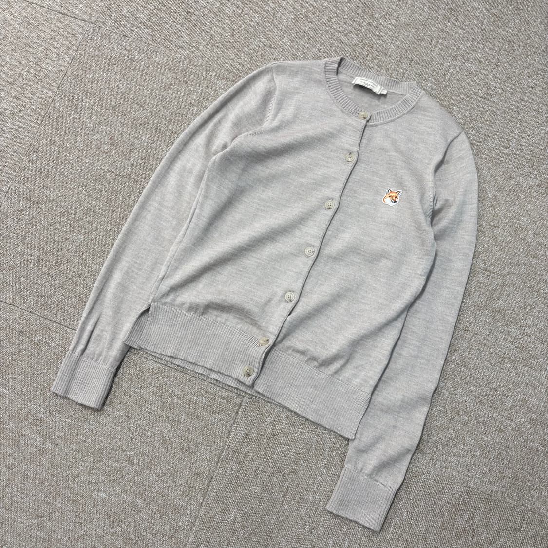 매장판 메종키츠네  폭스패치 라운드 가디건 상품이미지1