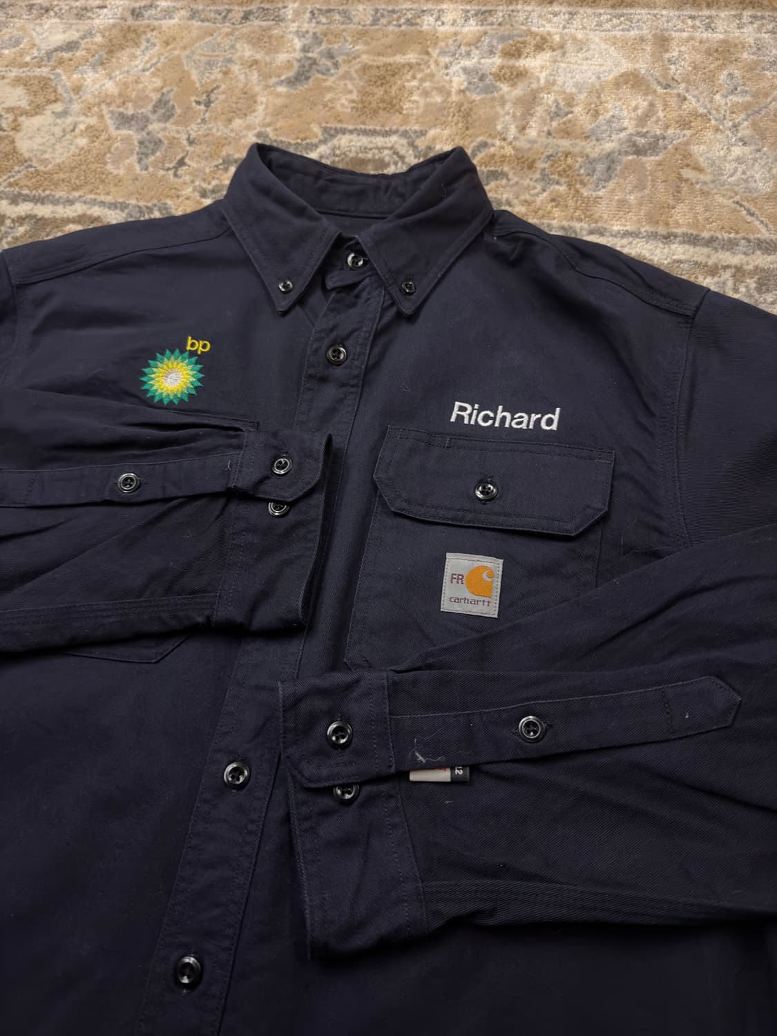 [칼하트] BP 정유사 패치 네이비 워크 셔츠 M 상품이미지1