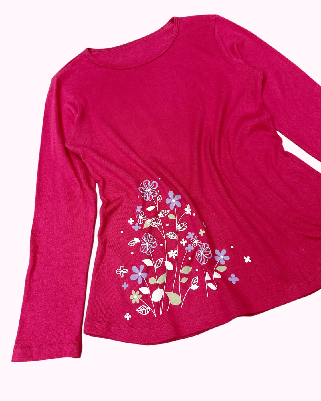 pink flower printing t-shirt 상품이미지2