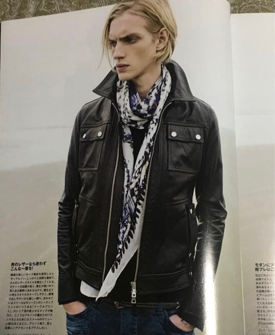 발망 12SS 캠페인 레더 자켓 상품이미지1