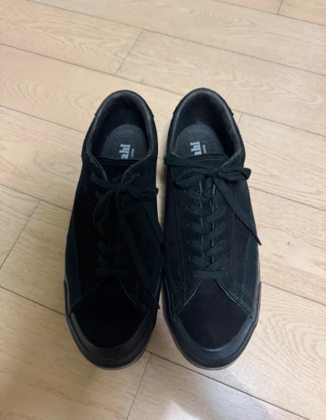 [265] 아사히 슈즈 벨티드 로우 스웨이드 블랙 상품이미지2