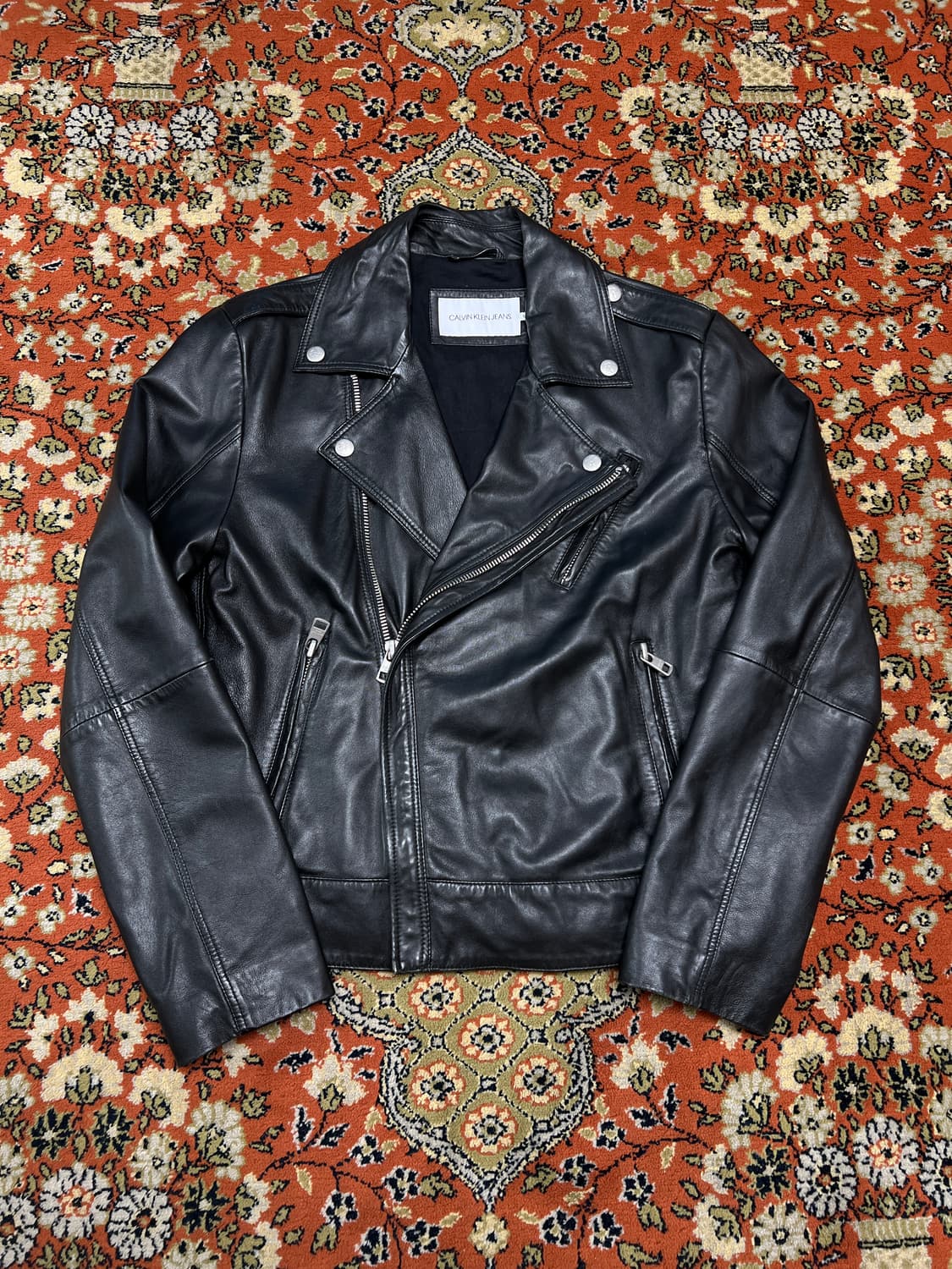 [M] 캘빈클라인 진스 램스킨 더블 라이더 자켓 상품이미지1