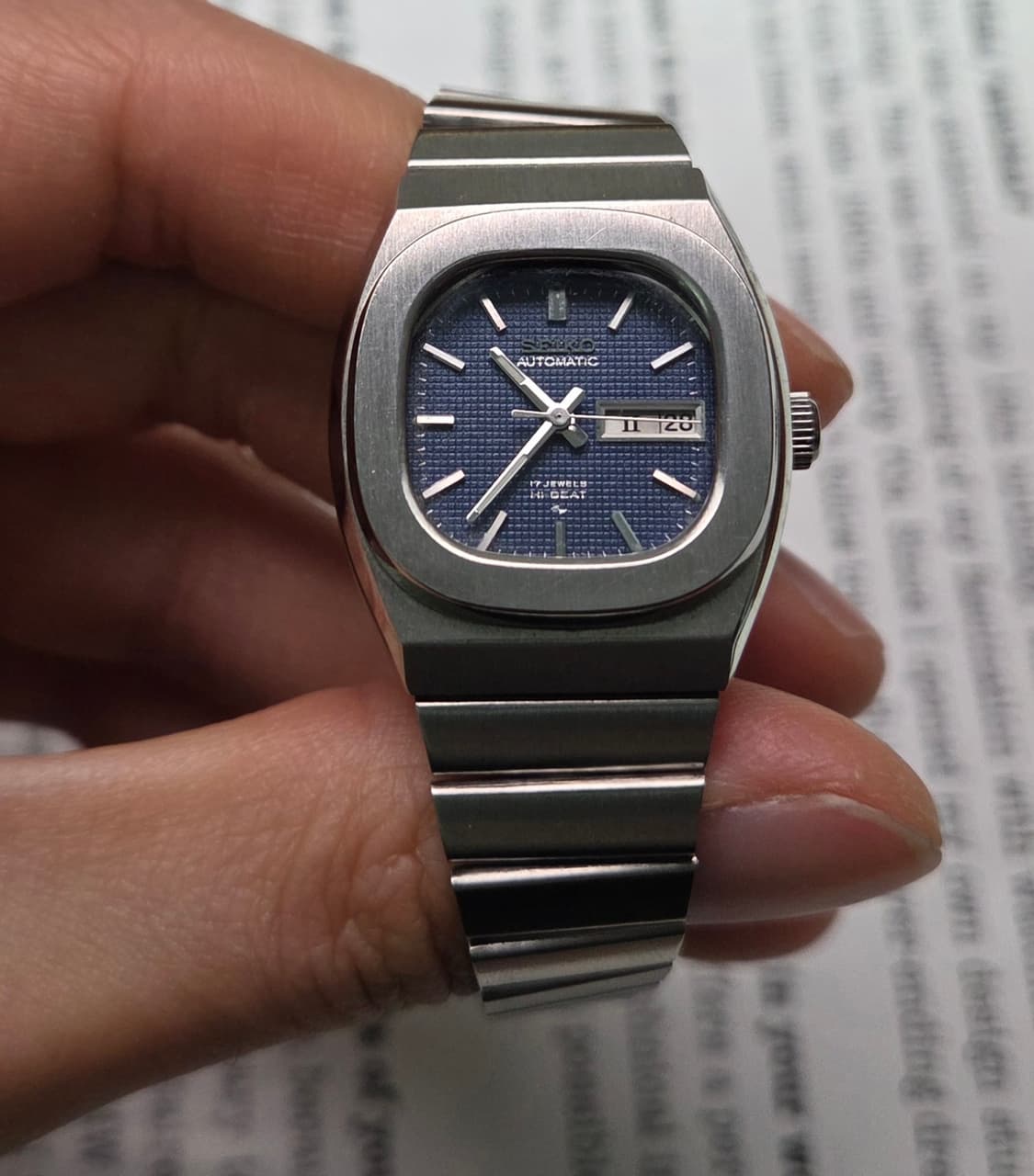 레어] 빈티지 세이코 하이비트 블루와플판 여성용 브레이슬릿 ver. 상품이미지4