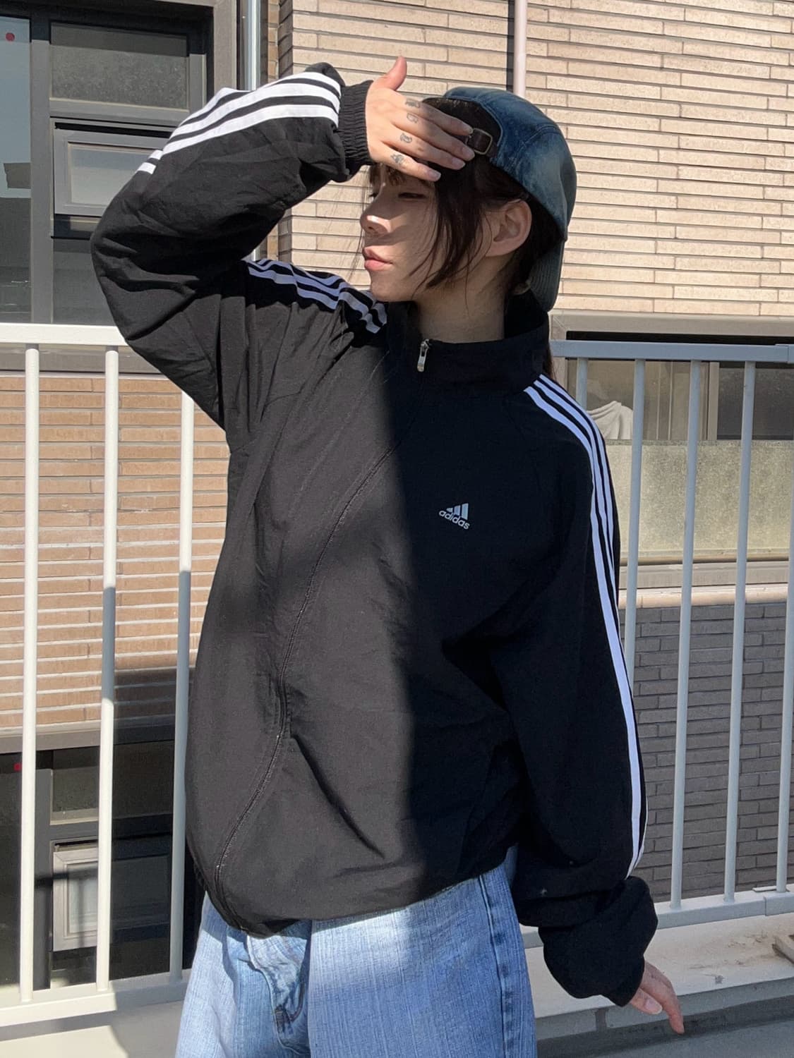 90s ADIDAS 오버사이즈 윈드브레이커 트랙집업 상품이미지1