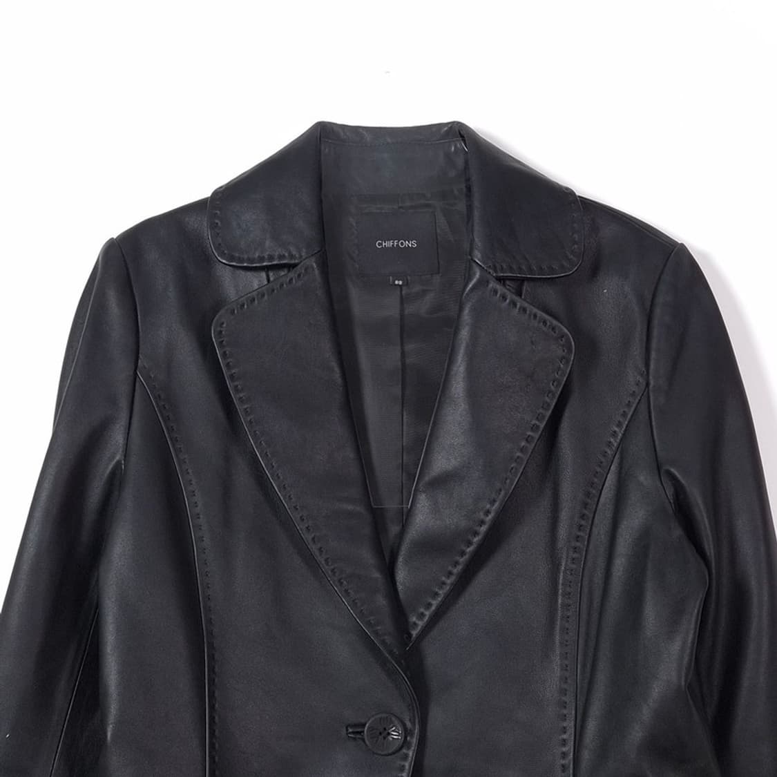 CHIFFONS 리얼 램스킨 스티치 레더 블레이저 자켓 88 상품이미지3