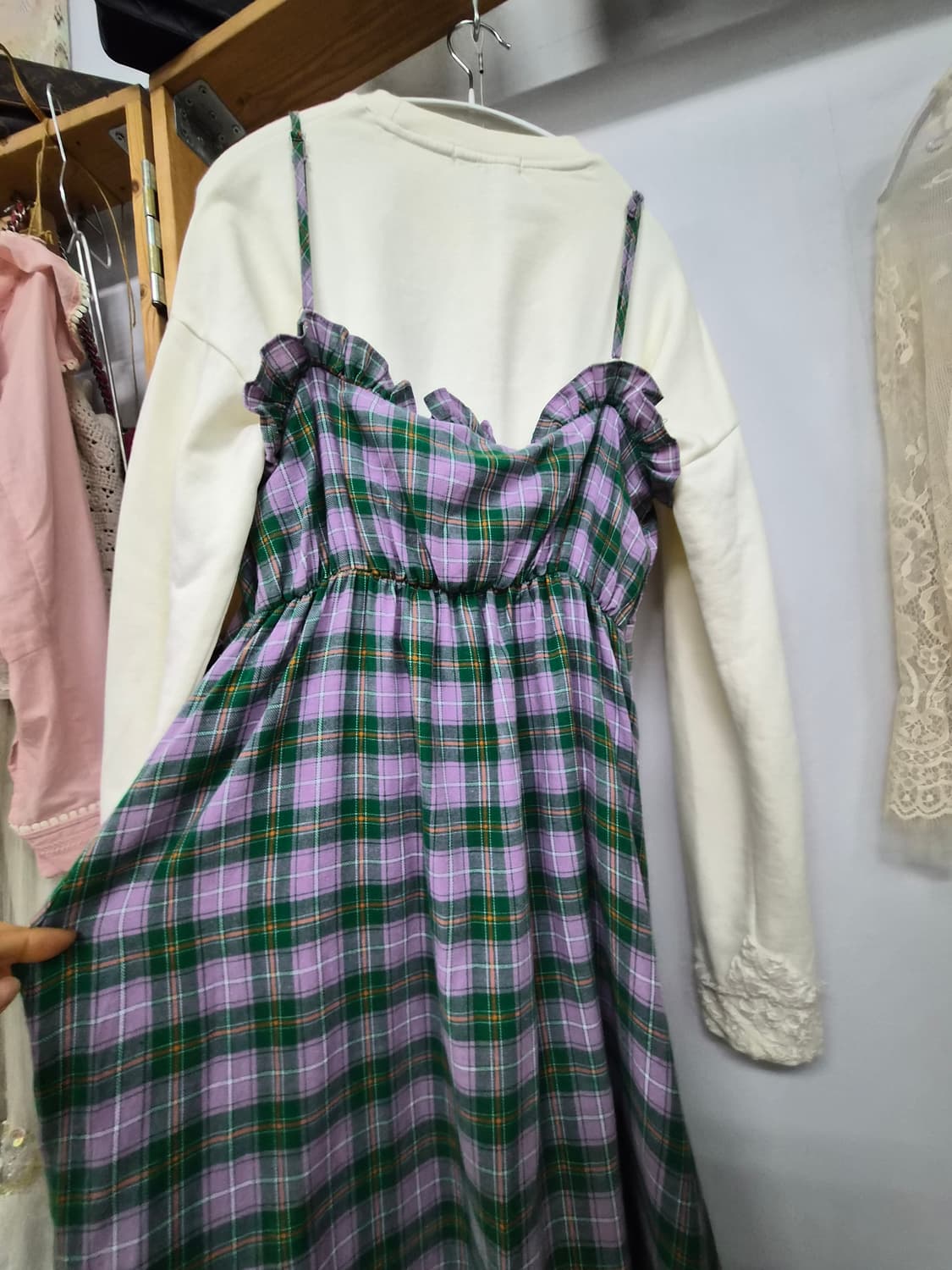 올리브데 올리브 언발 프릴 원피스 상품이미지9