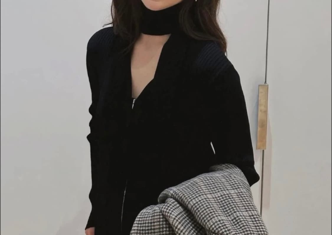 [미 시착 새 상품] 블러썸에이치 컴퍼니 가디건 니트s + 타이 상품이미지1