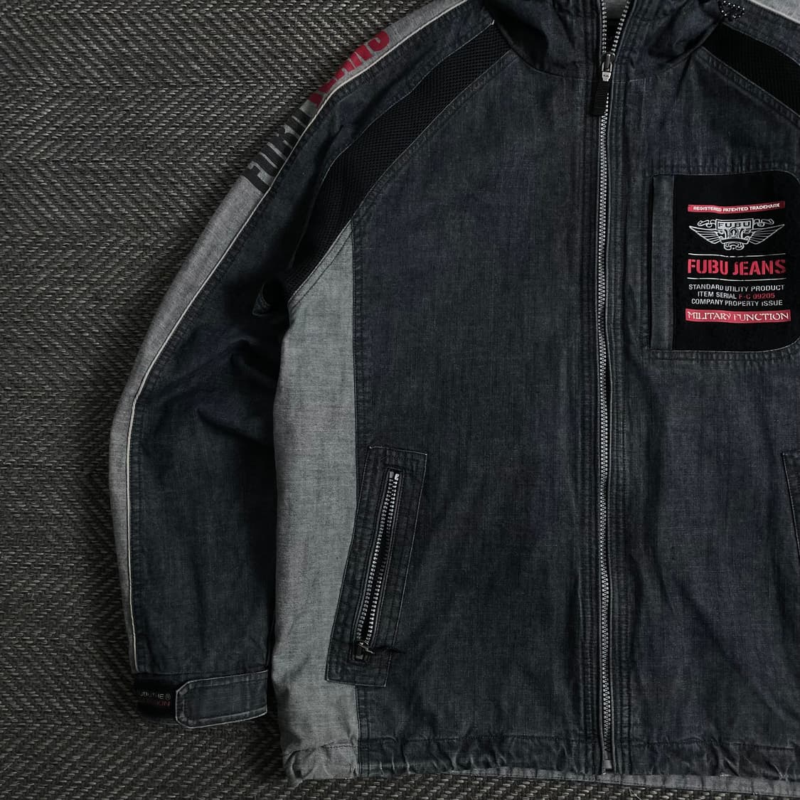 00s 후부 올드스쿨 데님 후드 트러커 자켓o 3759 상품이미지3