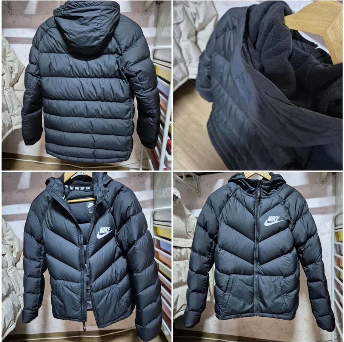 나이키 빅스우시 경량 빵빵 패딩 후드 점퍼 성인남녀 M 키즈xl 상품이미지3