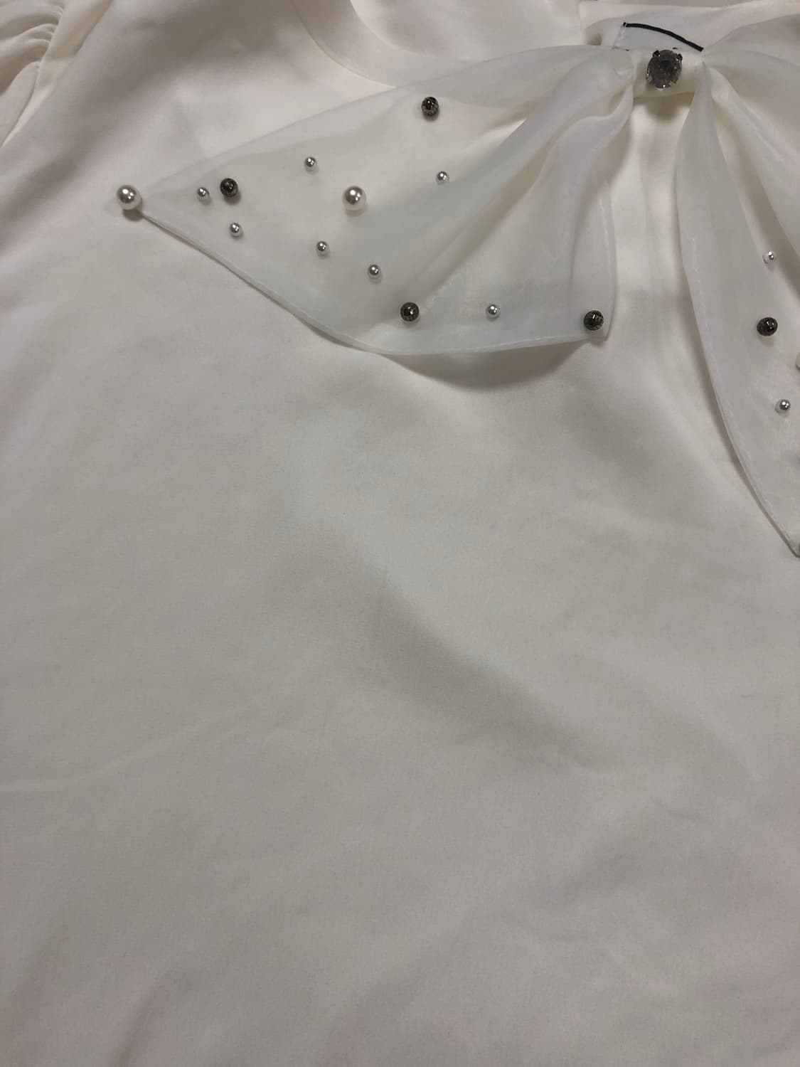 빈티지 화이트 리본 블라우스 상품이미지7