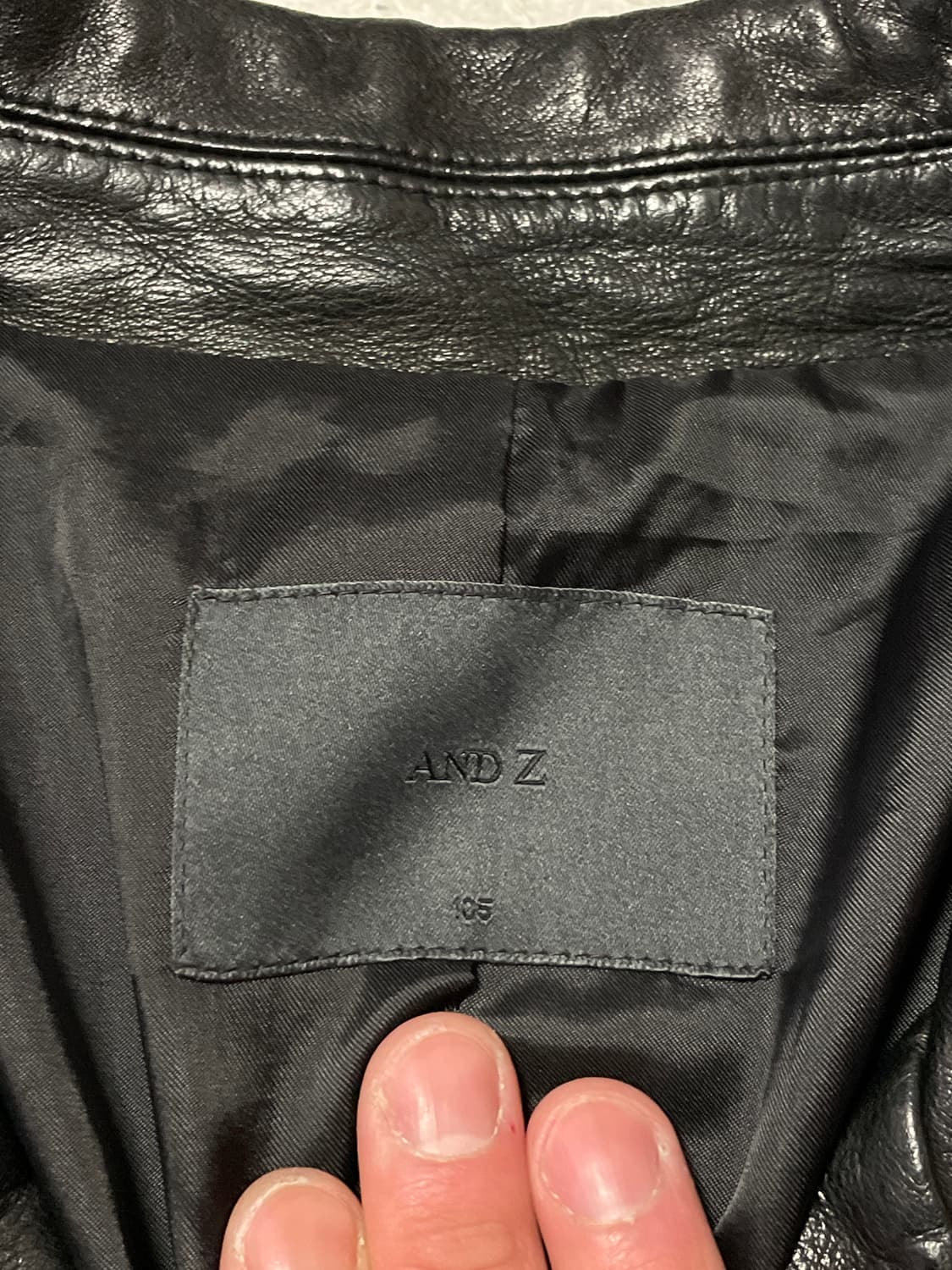 AND Z 웨스턴 무드 램스킨 양가죽 포켓 레더 트러커 자켓 상품이미지5