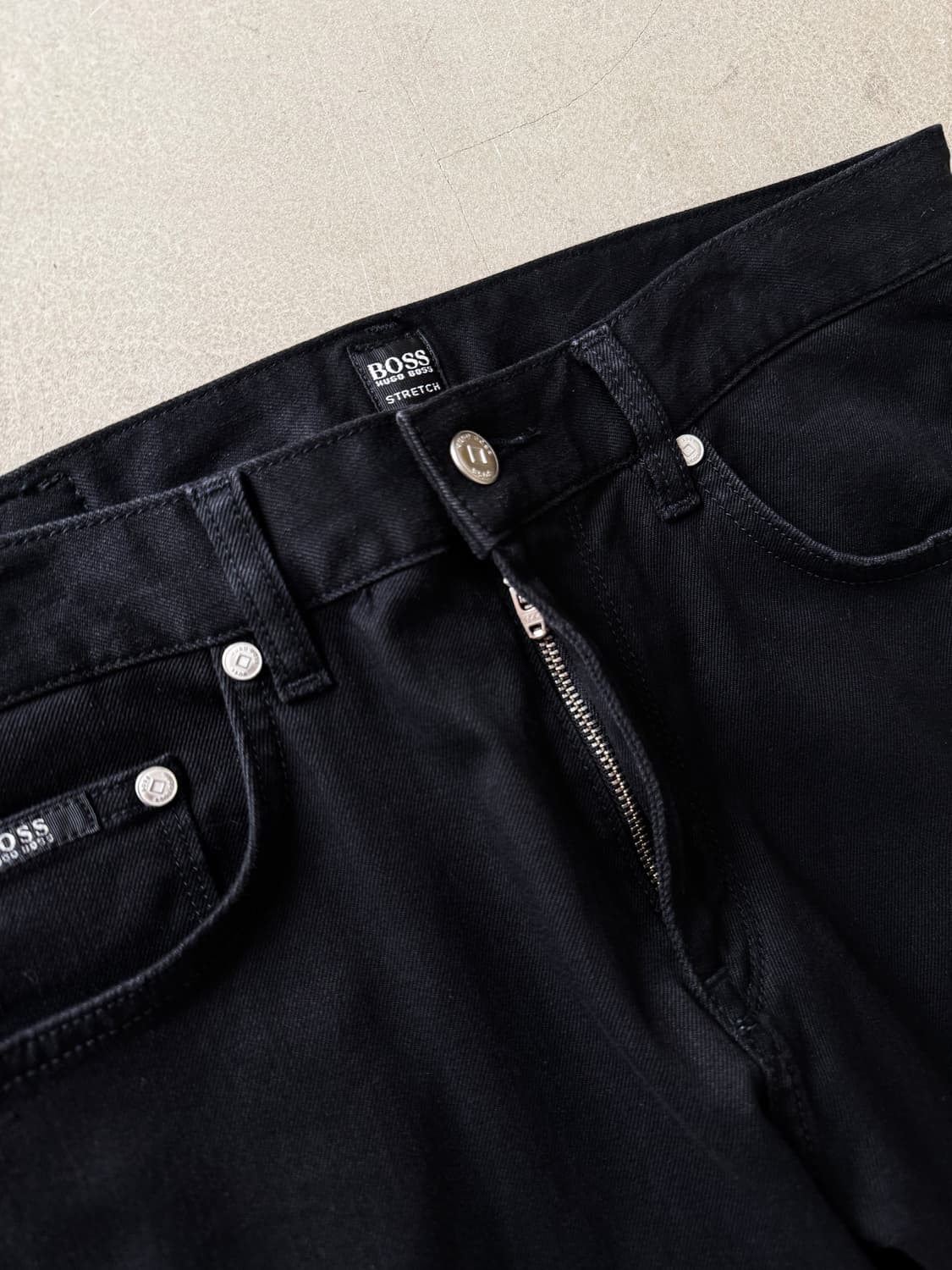 Boss Cotton Denim Pants Black 상품이미지3