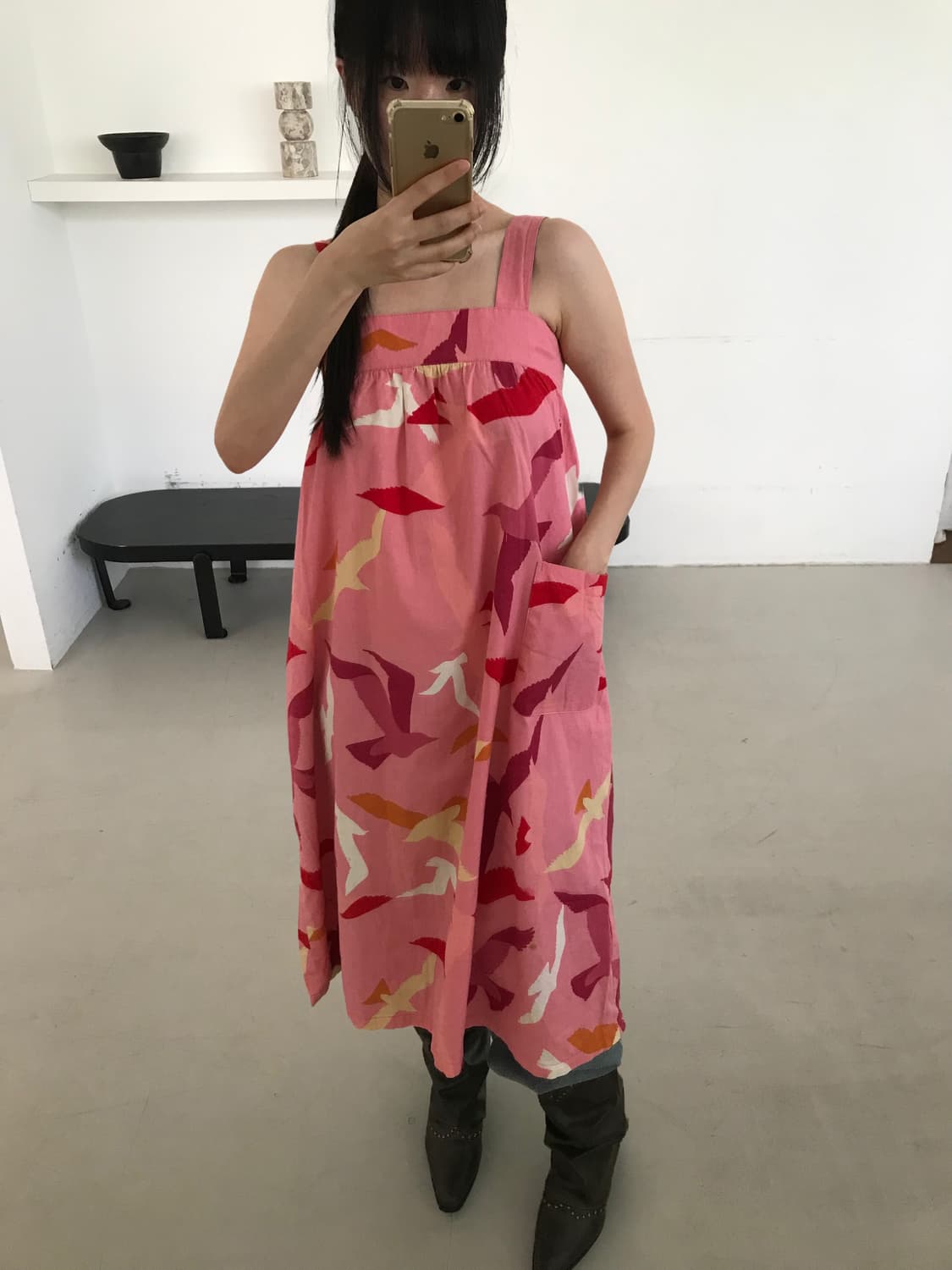 vintage pink pocket one-piece 상품이미지6