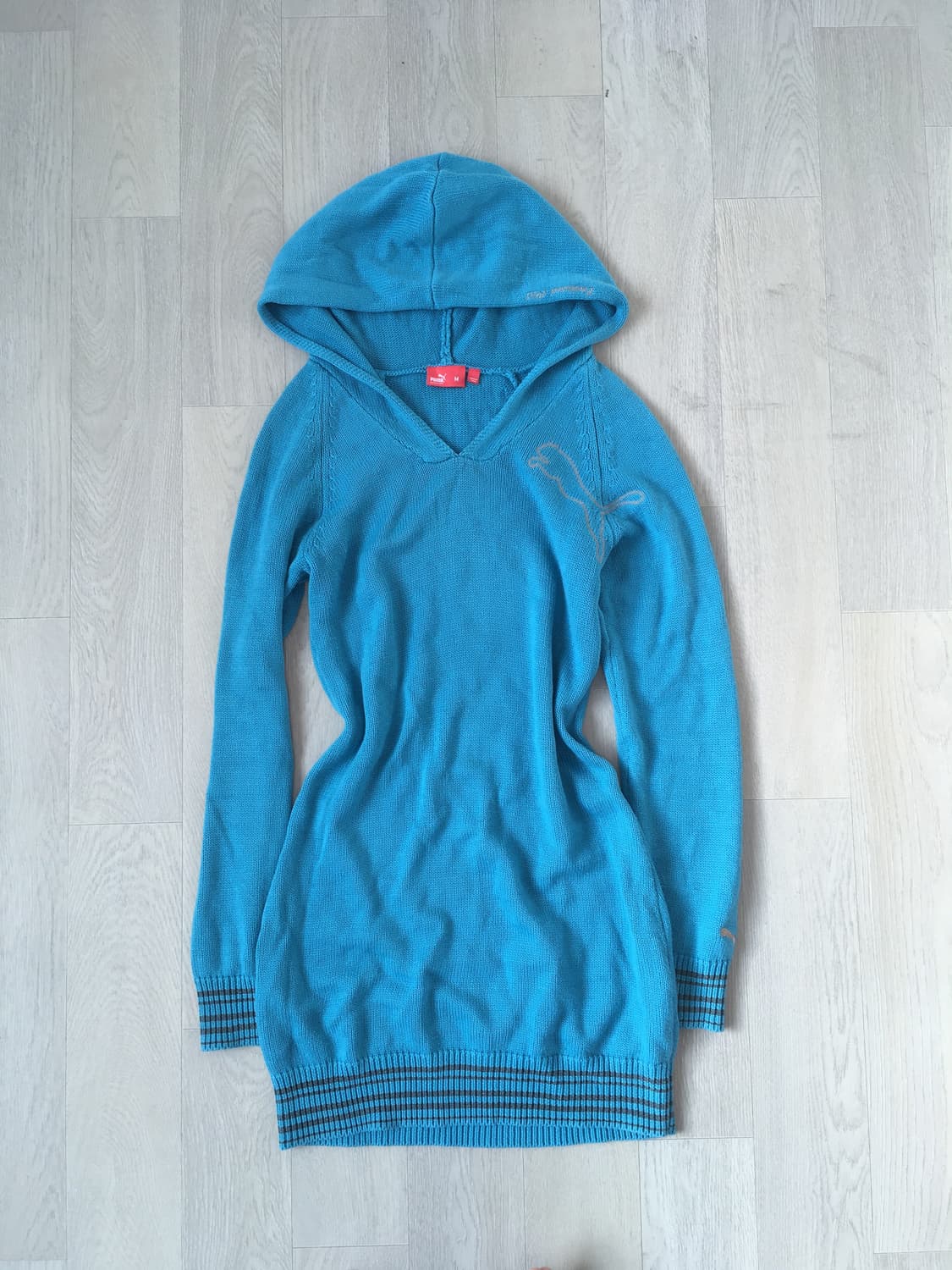 jpn vintage puma aquablue hood knit ops 상품이미지1