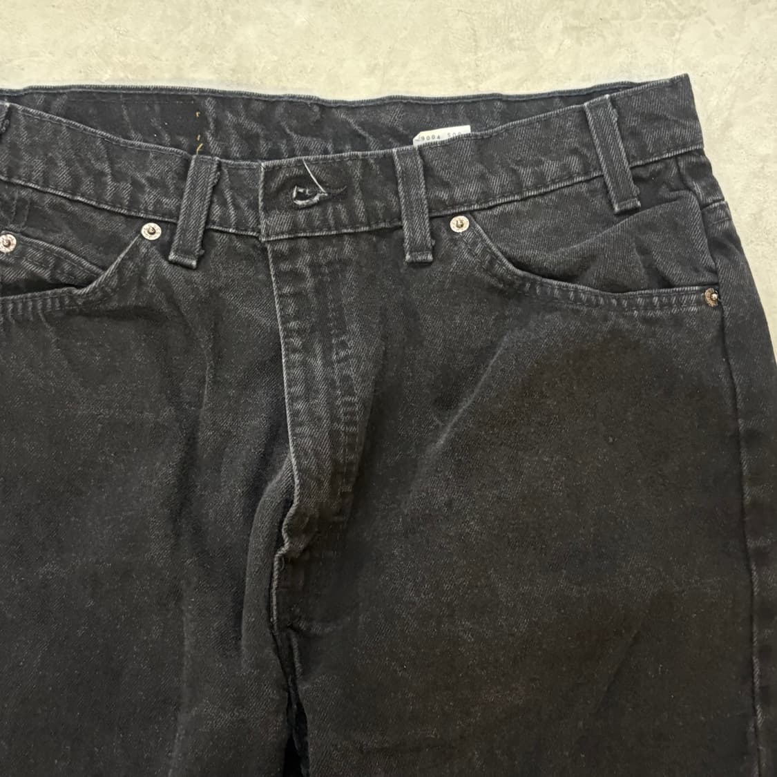 90s USA🇺🇸 리바이스 505 오렌지 탭 블랙 흑청 상품이미지2