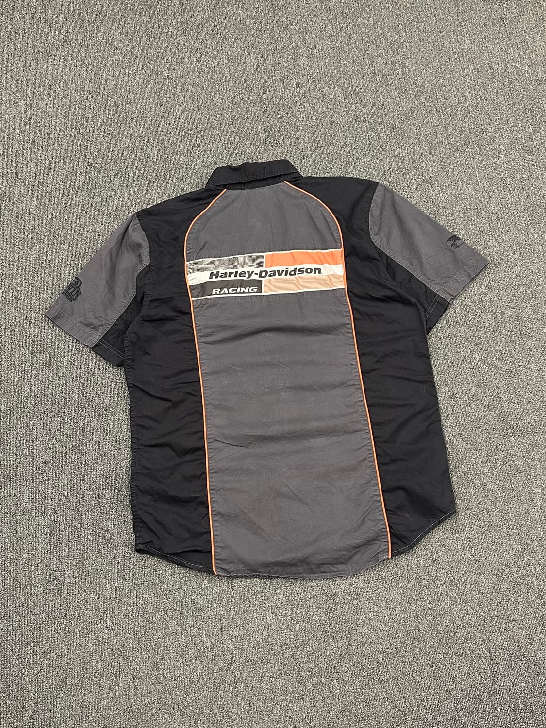 M)할리데이비슨 빈티지 패치 레이싱 반팔셔츠 상품이미지5