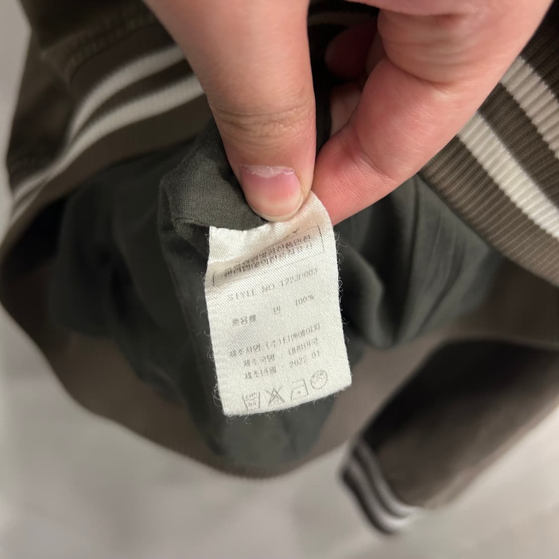 RACCU by TAKEASY 로고 코튼 바시티자켓 상품이미지4