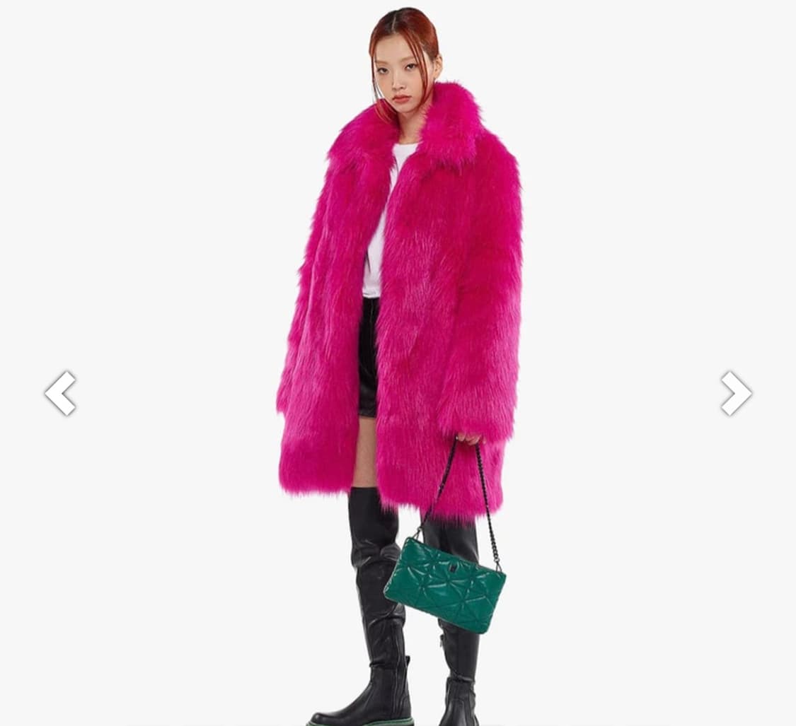 (새제품) MCM 엠씨엠 핫핑크  에코퍼 자켓 털코트 상품이미지2