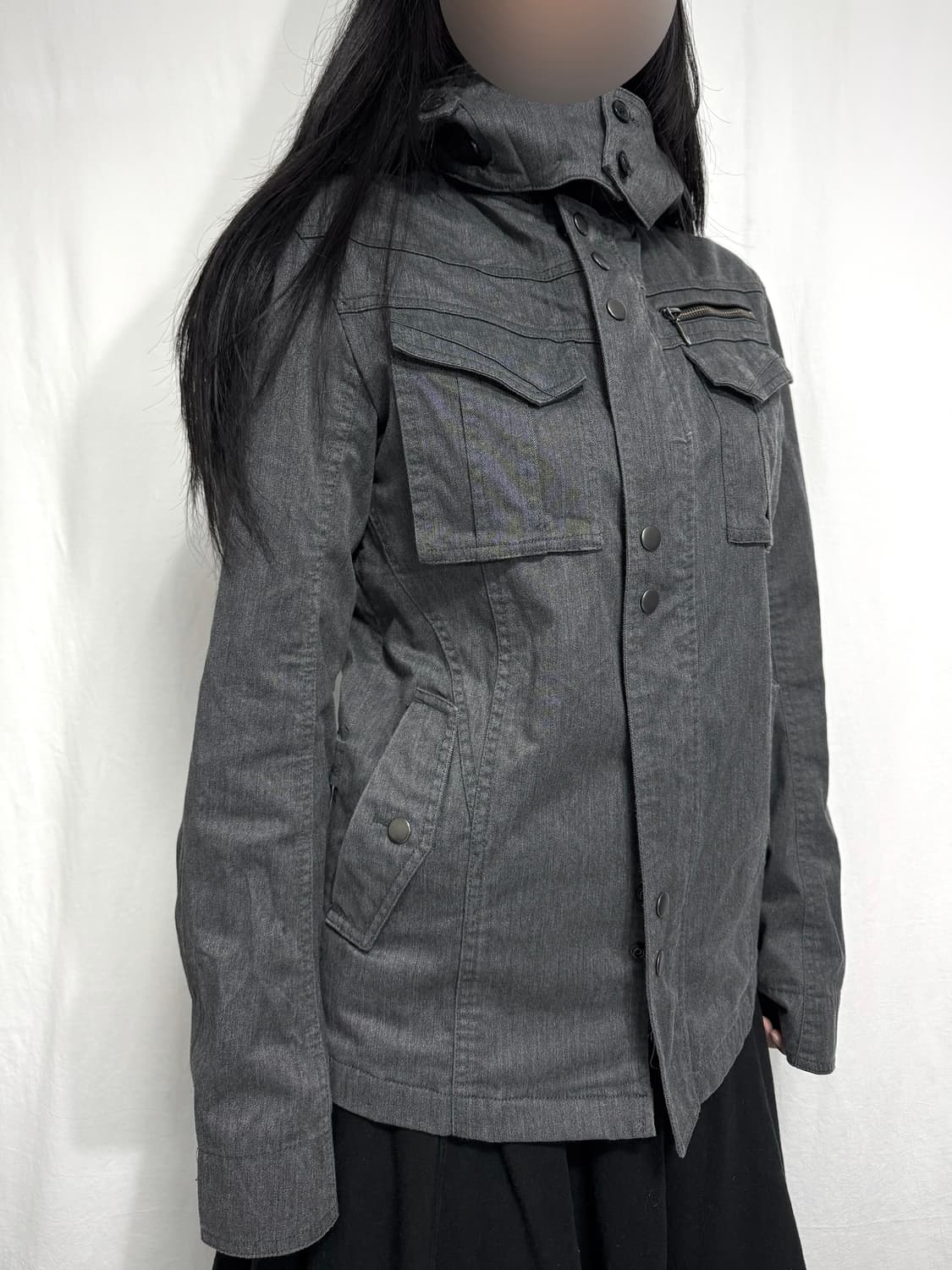 High-Neck Snap-Button Jacket 상품이미지2