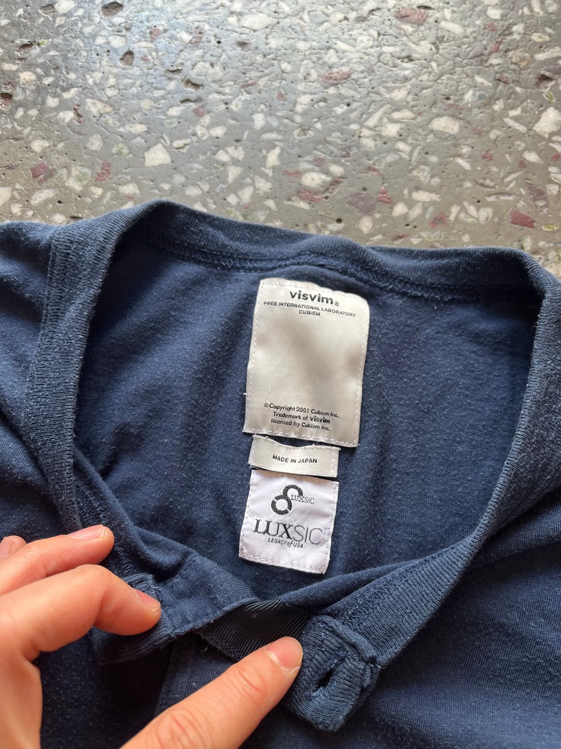 비즈빔 visvim 네이비 헨리넥 긴팔티셔츠 상품이미지5