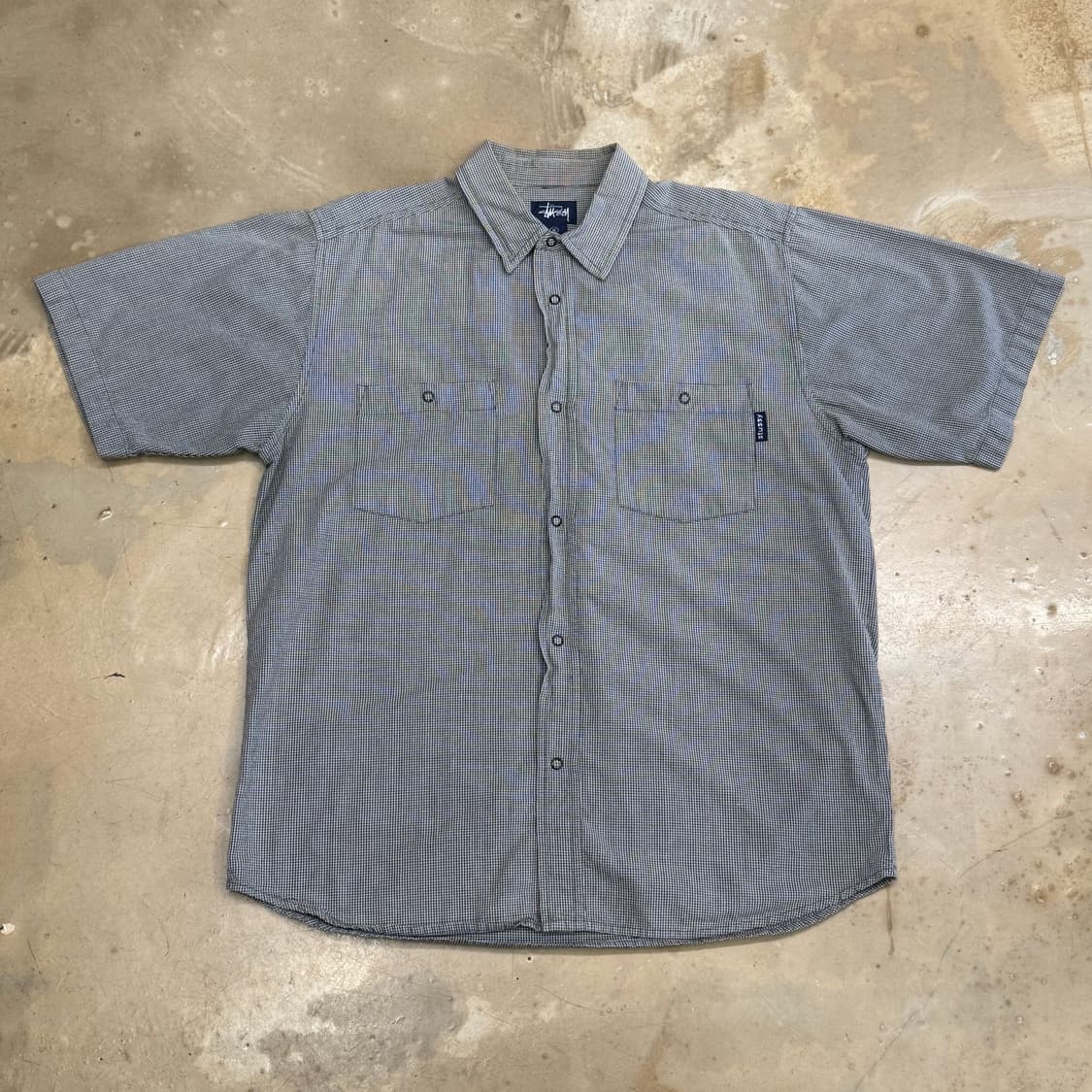 M 스투시 체크 반팔 셔츠 상품이미지2