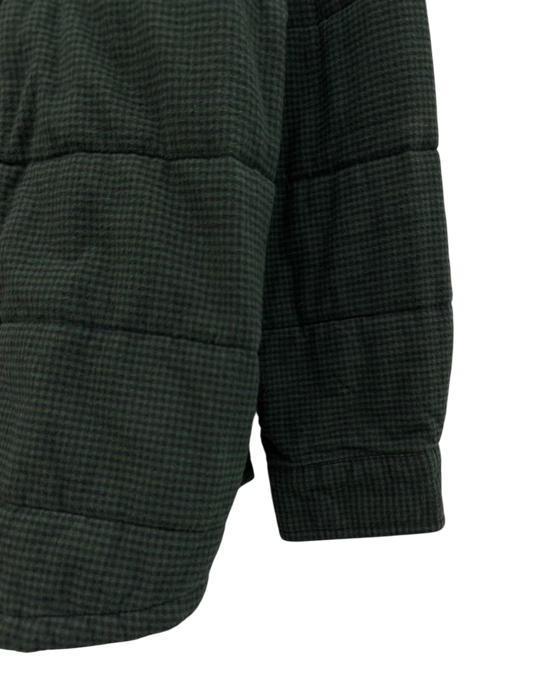 엘엘빈 깅엄체크 누빔자켓 다크그린 (M~L) 상품이미지4