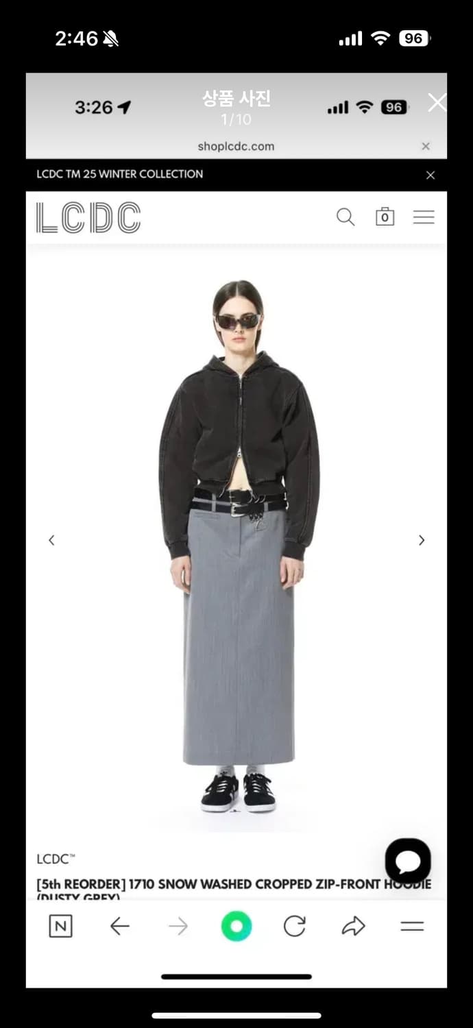 LCDC SNOW WASHED HOODIE 상품이미지1