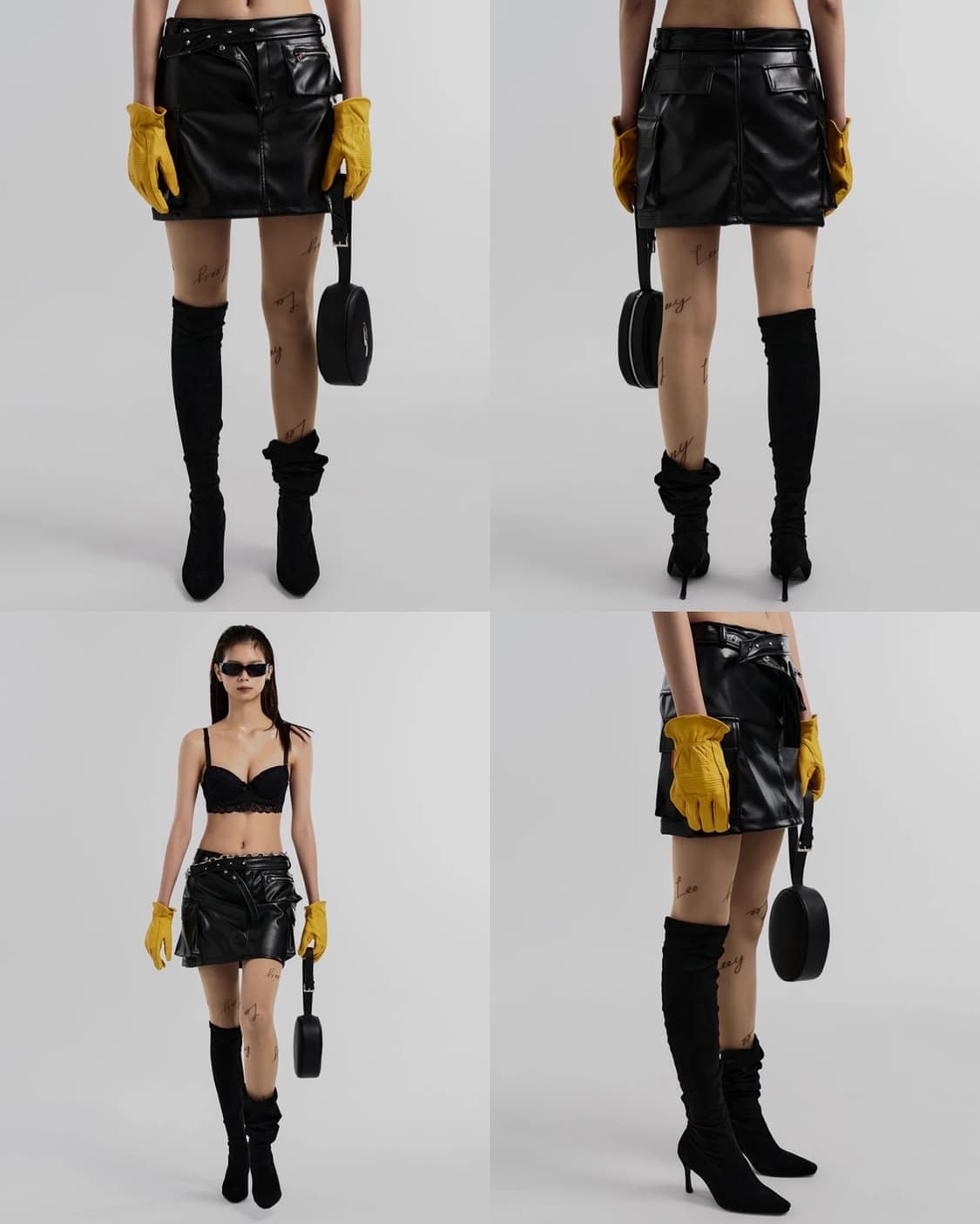 Leey 멀티포켓 레더스커트 M 상품이미지1