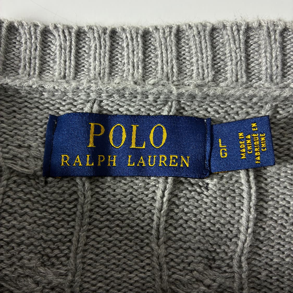 Polo 폴로 랄프로렌 멜란지 그레이 케이블 라운드 니트 상품이미지5