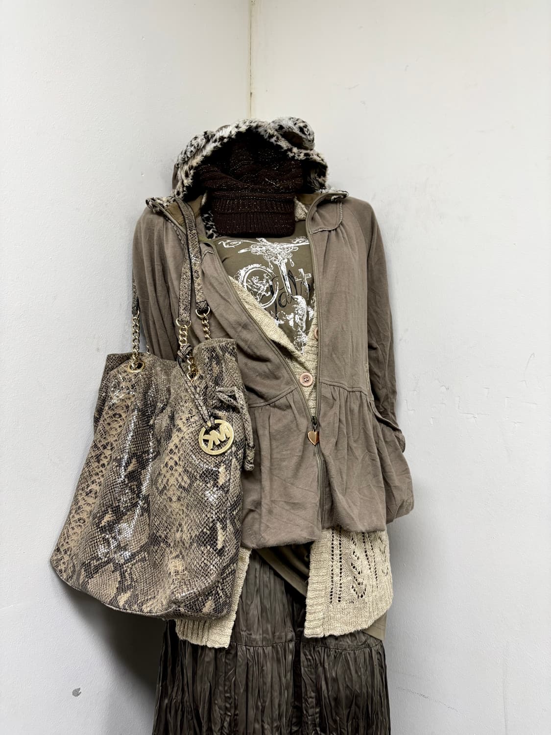 “Vintage” Y2K Kitsch Mood Cat Leopard Ho 상품이미지8
