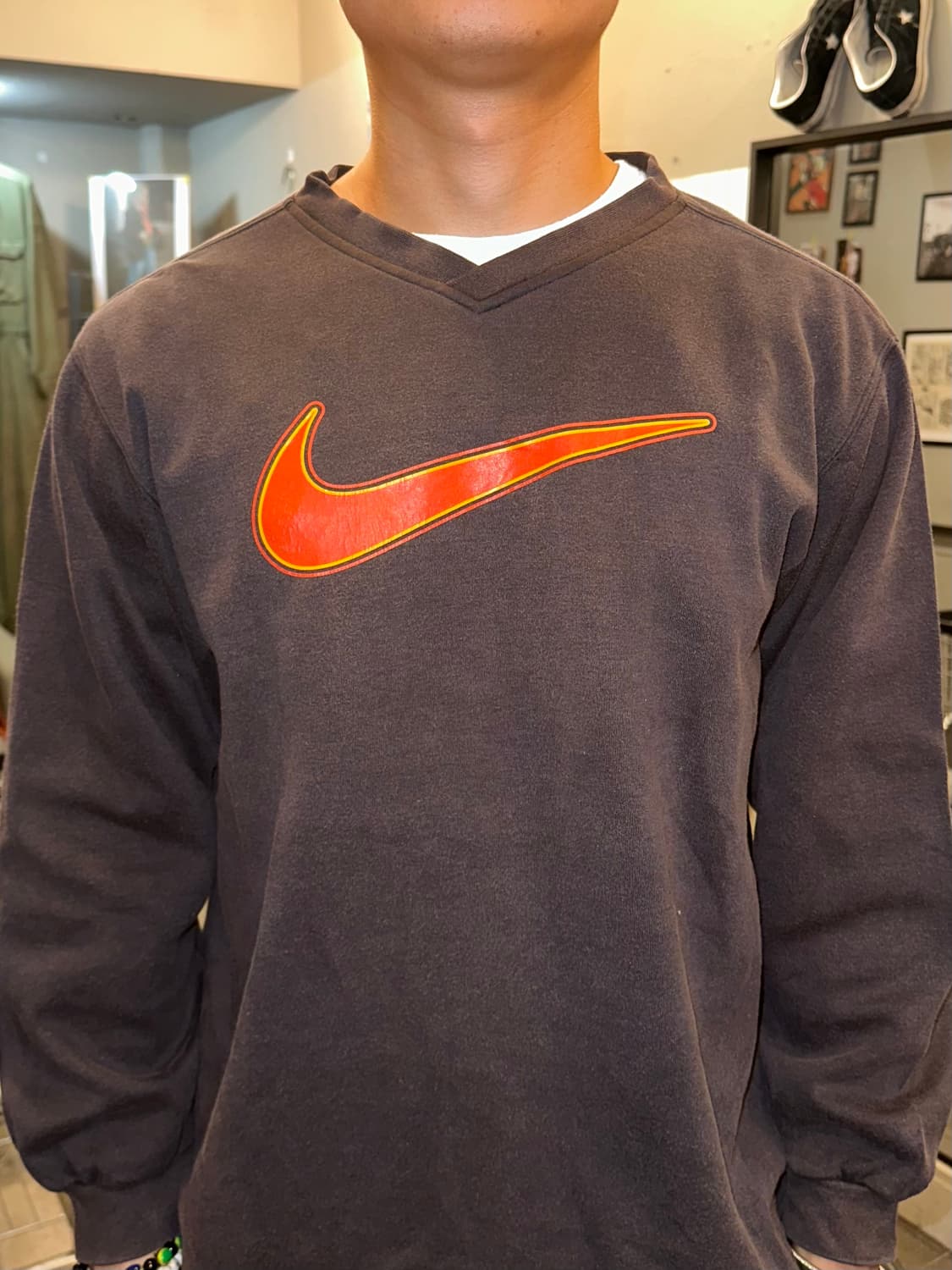 90’s Nike V-neck Swoosh fading sleeve 상품이미지4