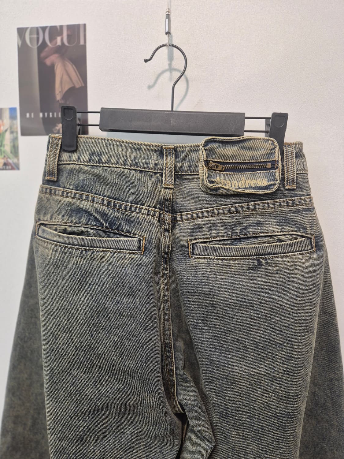 Avandress 빈티지 워싱 와이드 데님 팬츠 S사이즈새상품 상품이미지4