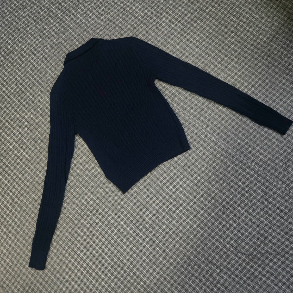 폴로 랄프로렌 피마코튼 네이비 카라 꽈베기 니트 가디건 s 상품이미지3