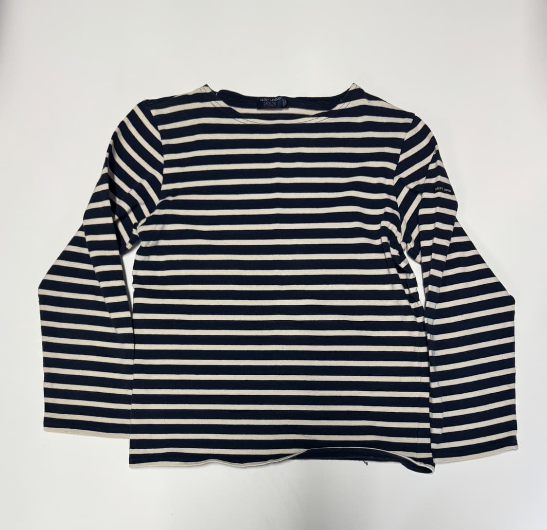 여성 세인트제임스 단가라 긴팔 롱슬리브 S 상품이미지1