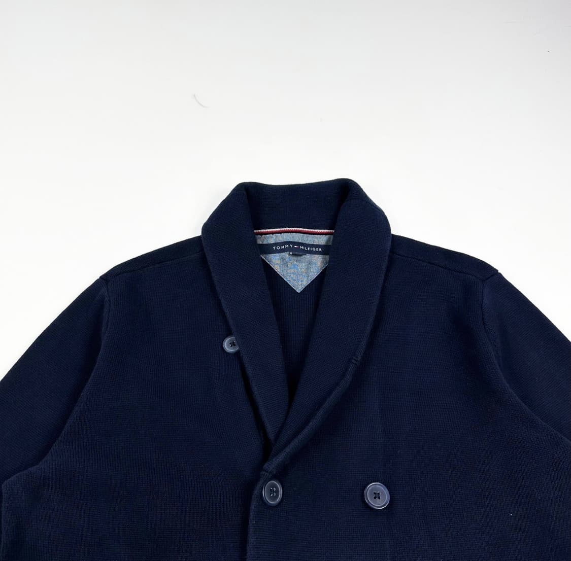 타미힐피거 플래그 숄카라 네이비 가디건 (M) 상품이미지1