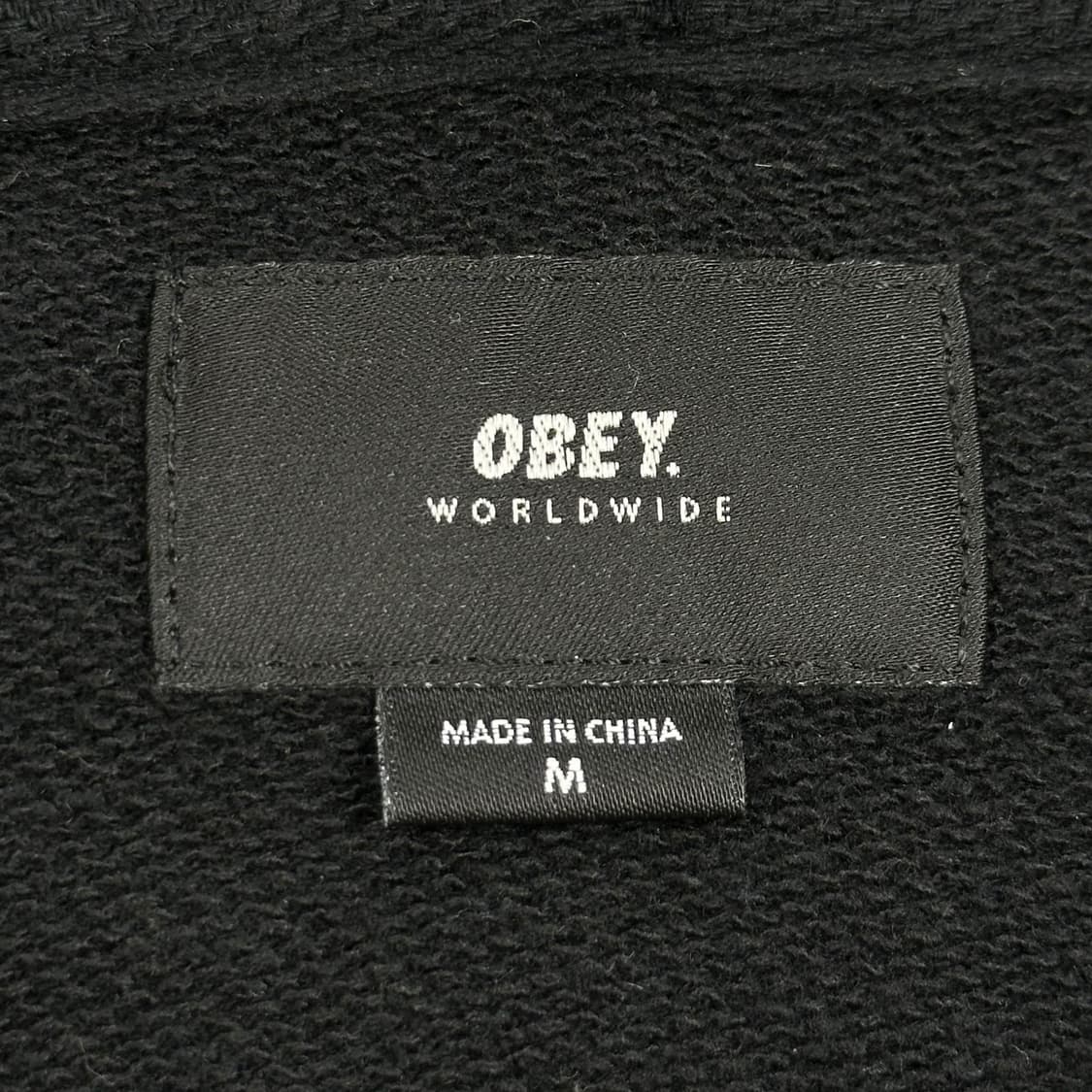 오베이 스펠아웃 루즈핏 후드집업 블랙 M 상품이미지5