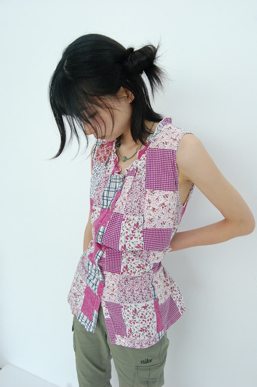 Chilmie patchwork Sleeveless 상품이미지1