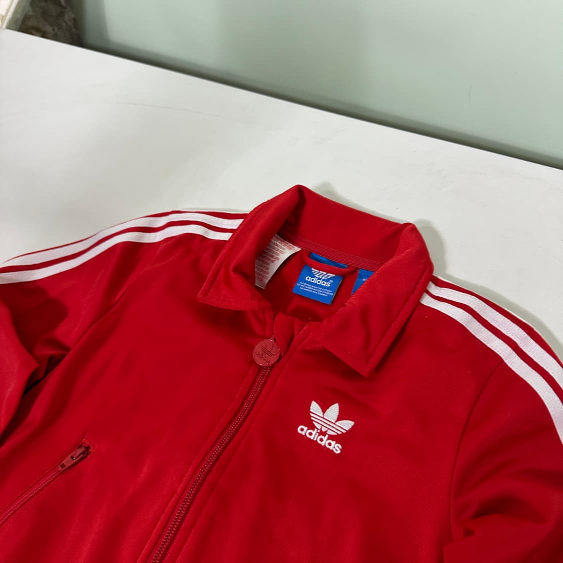 2-3Y 아디다스키즈 레드 불꽃로고 파이어버드 트랙탑 집업져지 상품이미지3