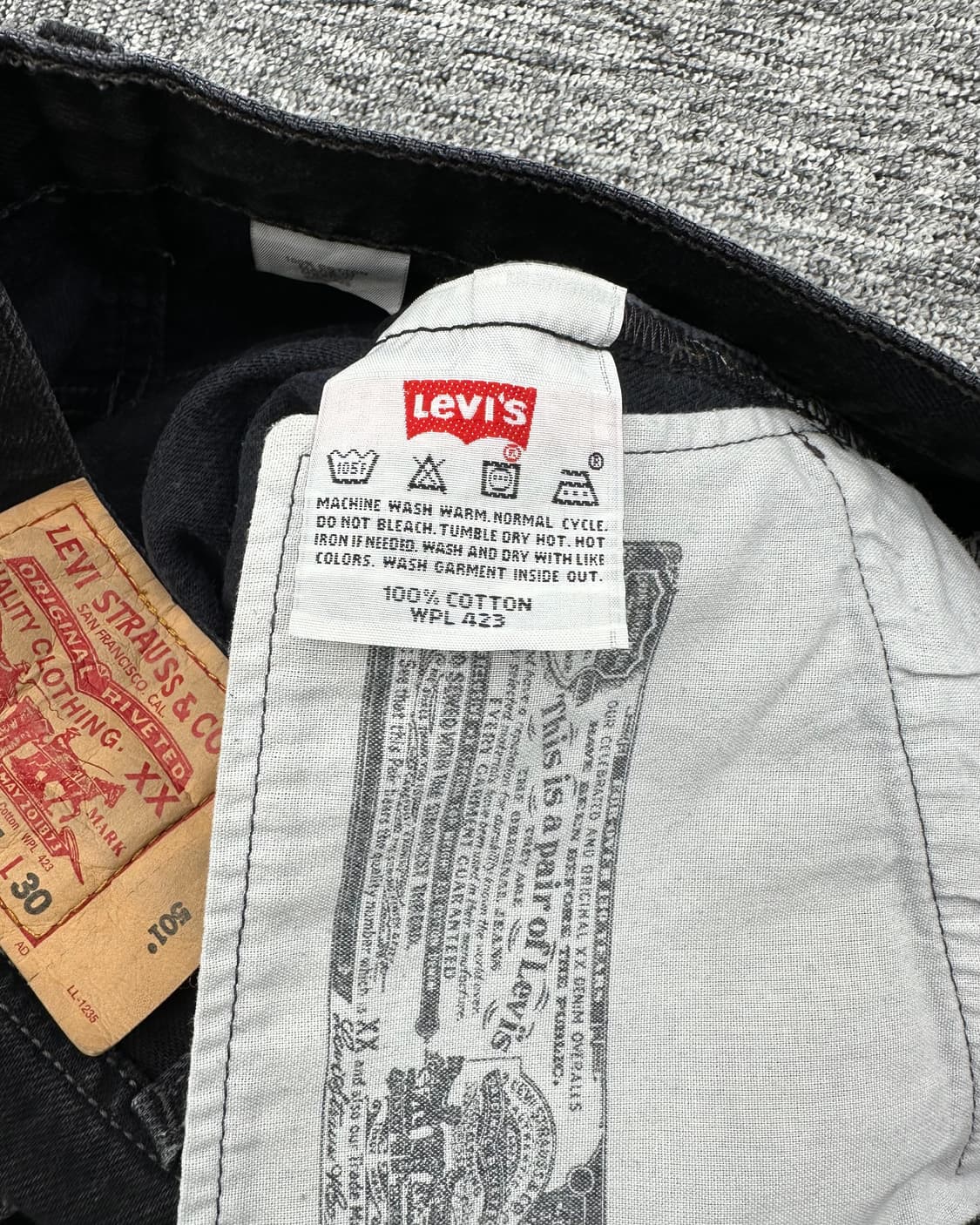 (허단44)00'S 리바이스 501워싱블랙-M1299 상품이미지3