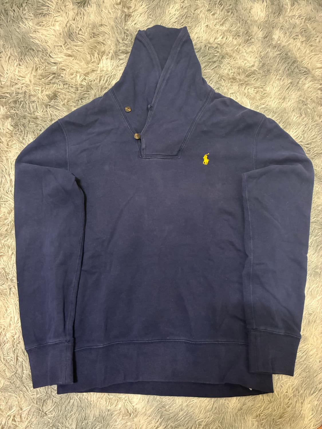 폴로 랄프로렌 옐로우 포니 숄카라 스웻셔츠(L) 상품이미지2